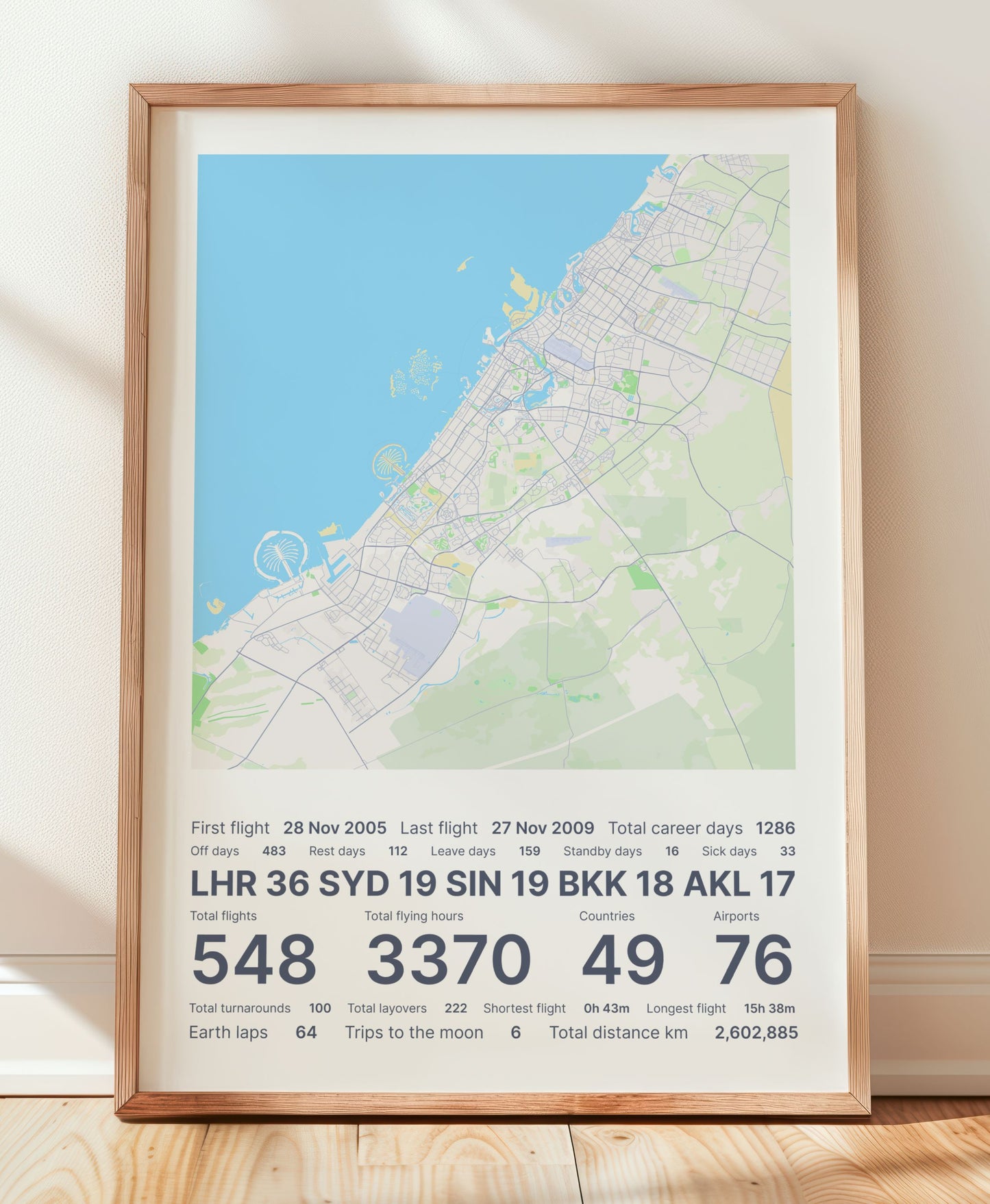 Dubai Map poster preview